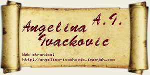 Angelina Ivačković vizit kartica